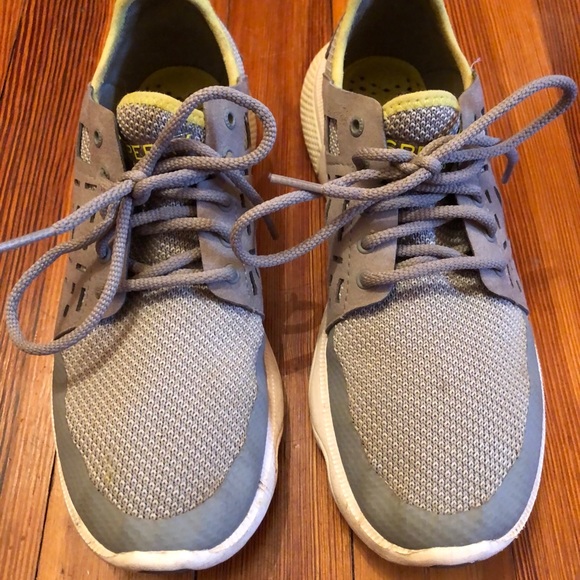 Sperry Grey Neon Slip On Sneakers Tennis Shoes 8 - Picture 5 of 12
